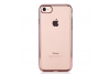 Iphone 7 Back cover TPU case Transparant Rose goud