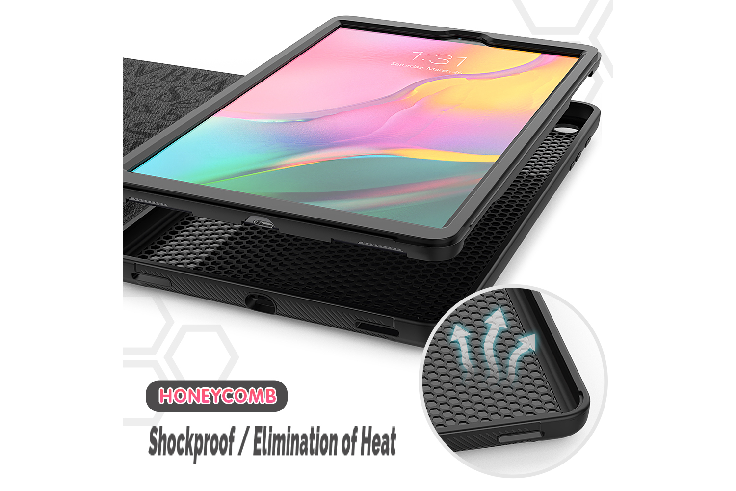 Fervent Tranen Convergeren Samsung tablet hoes 10.1 INCH -T510/T515 | 3-lagen-bescherming - case |  tablettotaal | tablettotaal.nl