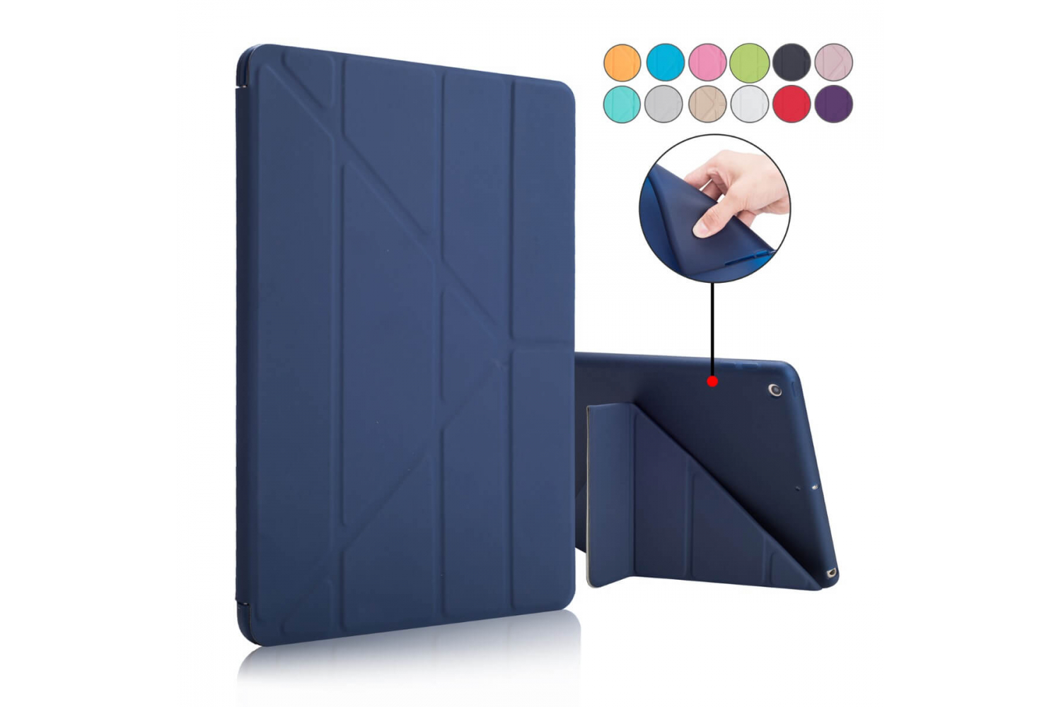 iPad 9.7 (2018) Flipstand Cover donker blauw