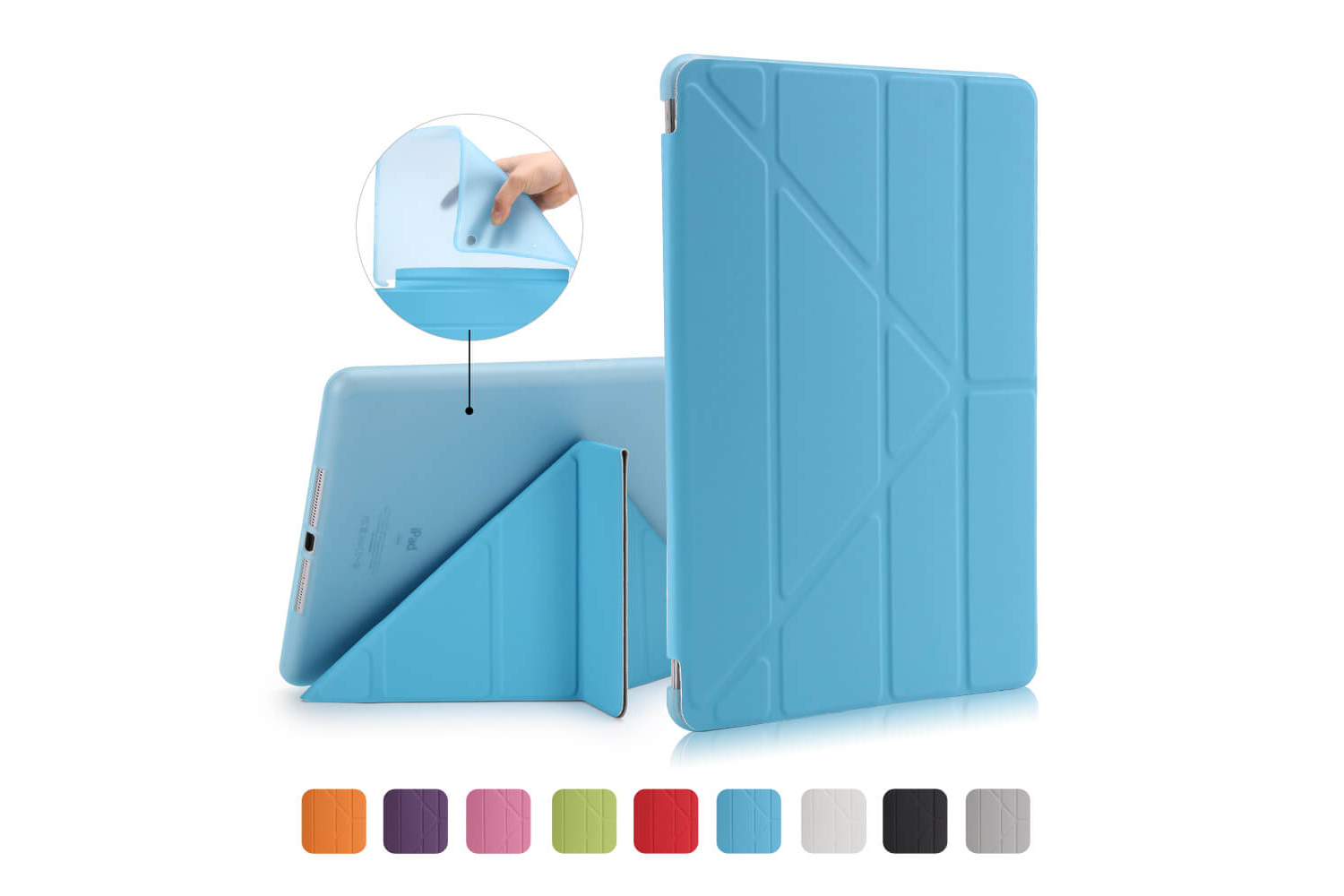 iPad 2017 9.7 Flipstand Cover blauw