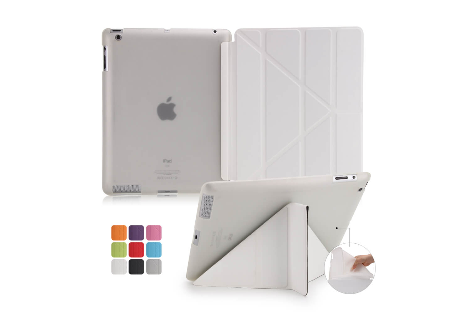 Flipstand Cover iPad 2-3-4 wit 