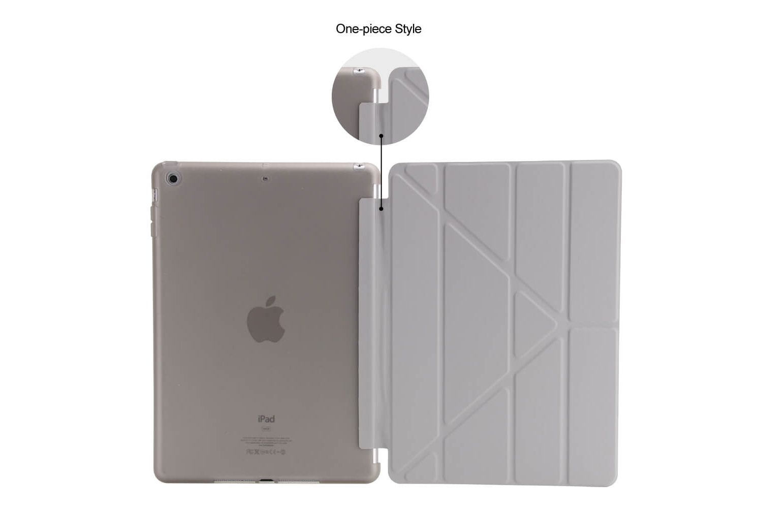 iPad 9.7 (2018) Flipstand Cover grijs