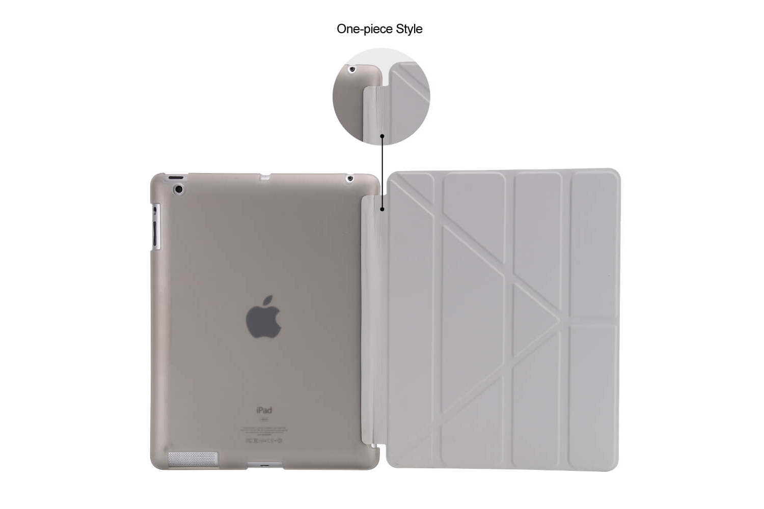 Flipstand Cover iPad 2-3-4 grijs 