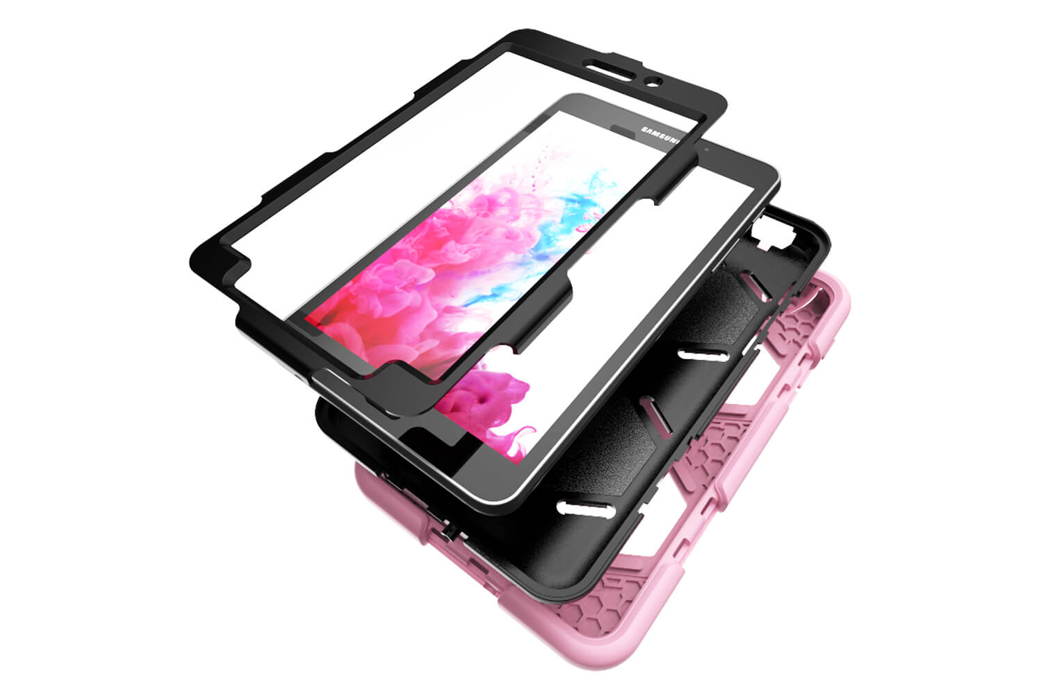 Samsung Tab A 7.0 (A6) heavy duty survivor case roze T280 - T285