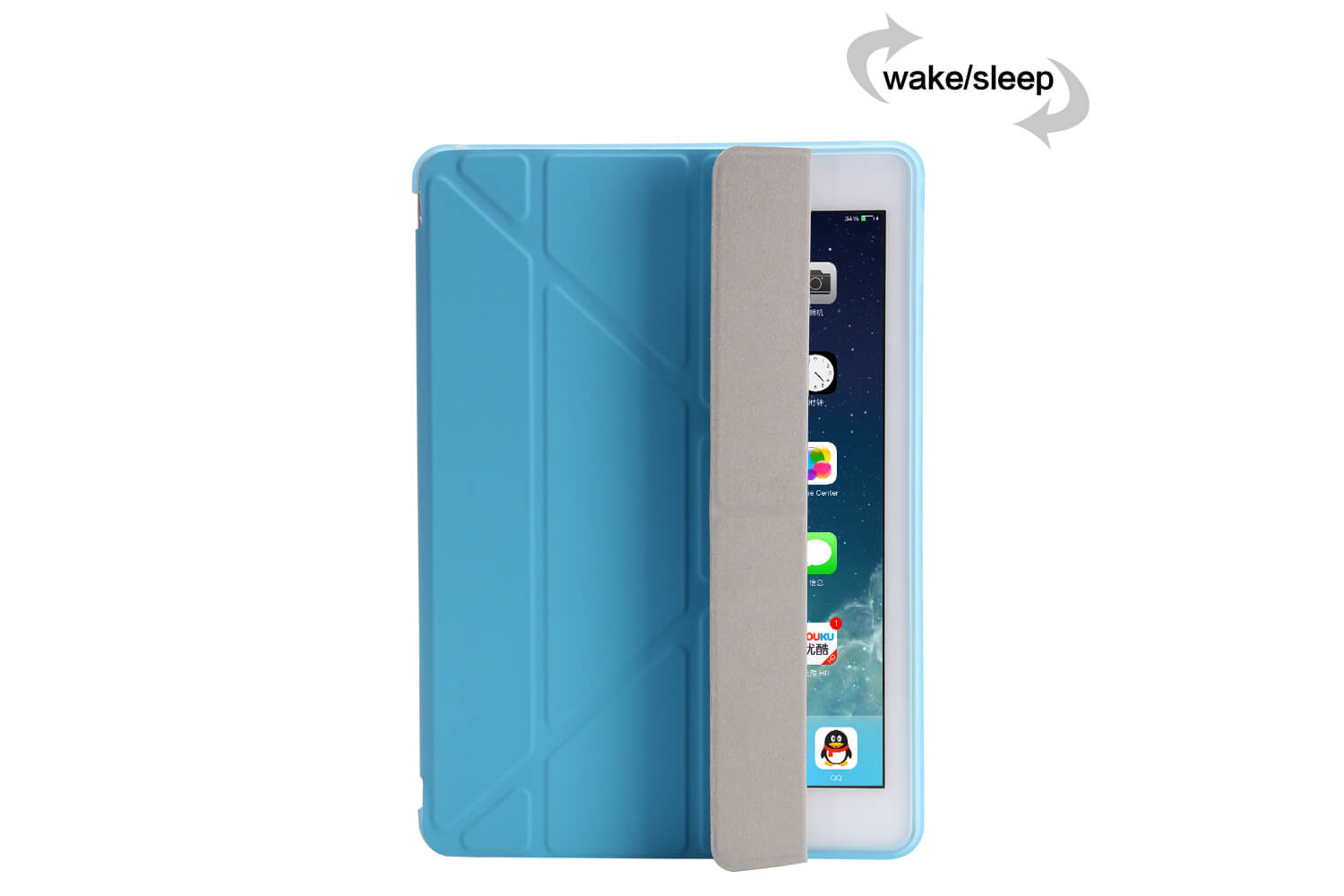 iPad 2017 9.7 Flipstand Cover blauw