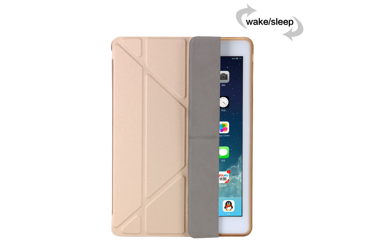 iPad 2017 9.7 Flipstand Cover goud