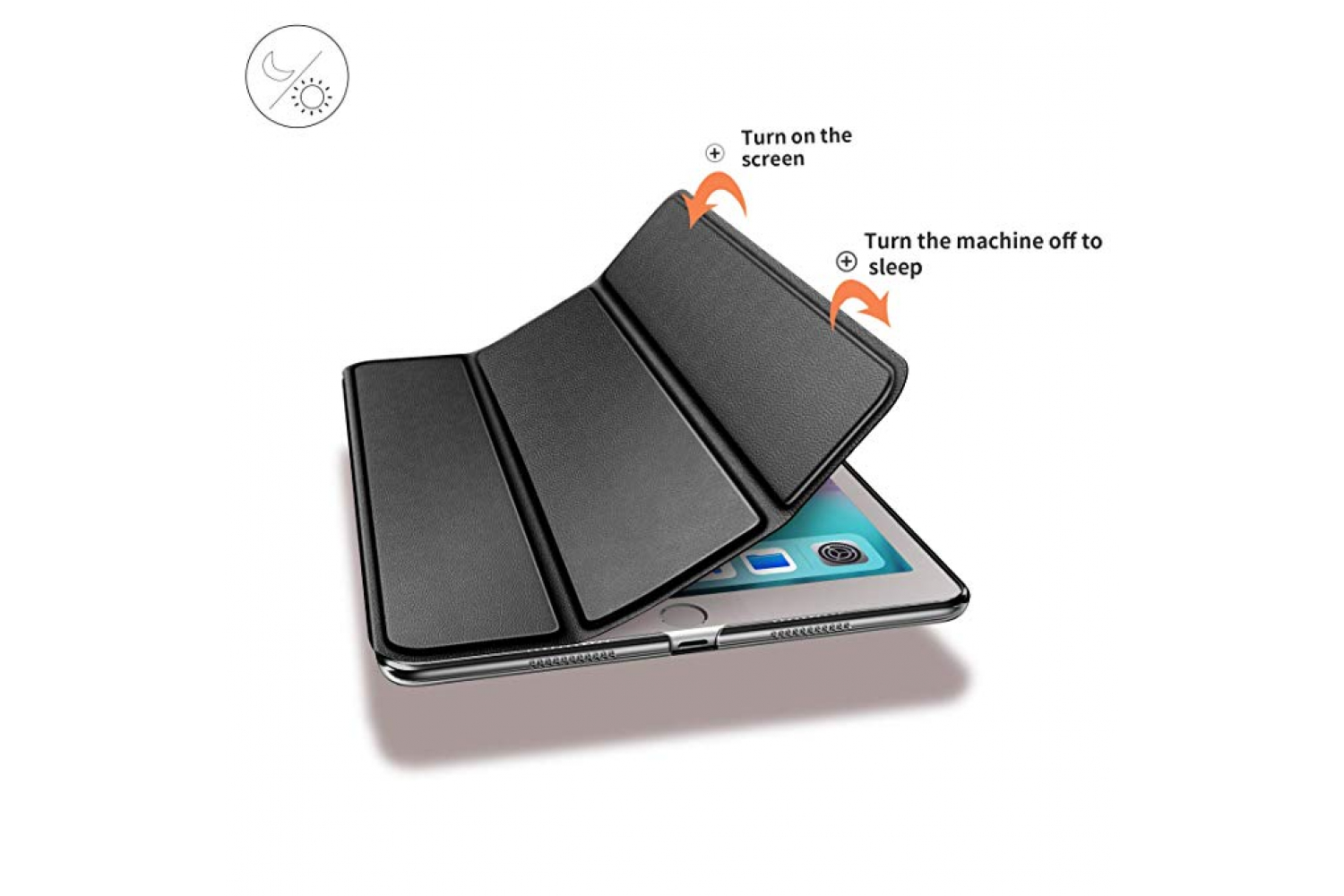 iPad Air 10.5 model 2019 inch Hard Tri-Fold Book Cover Zwart