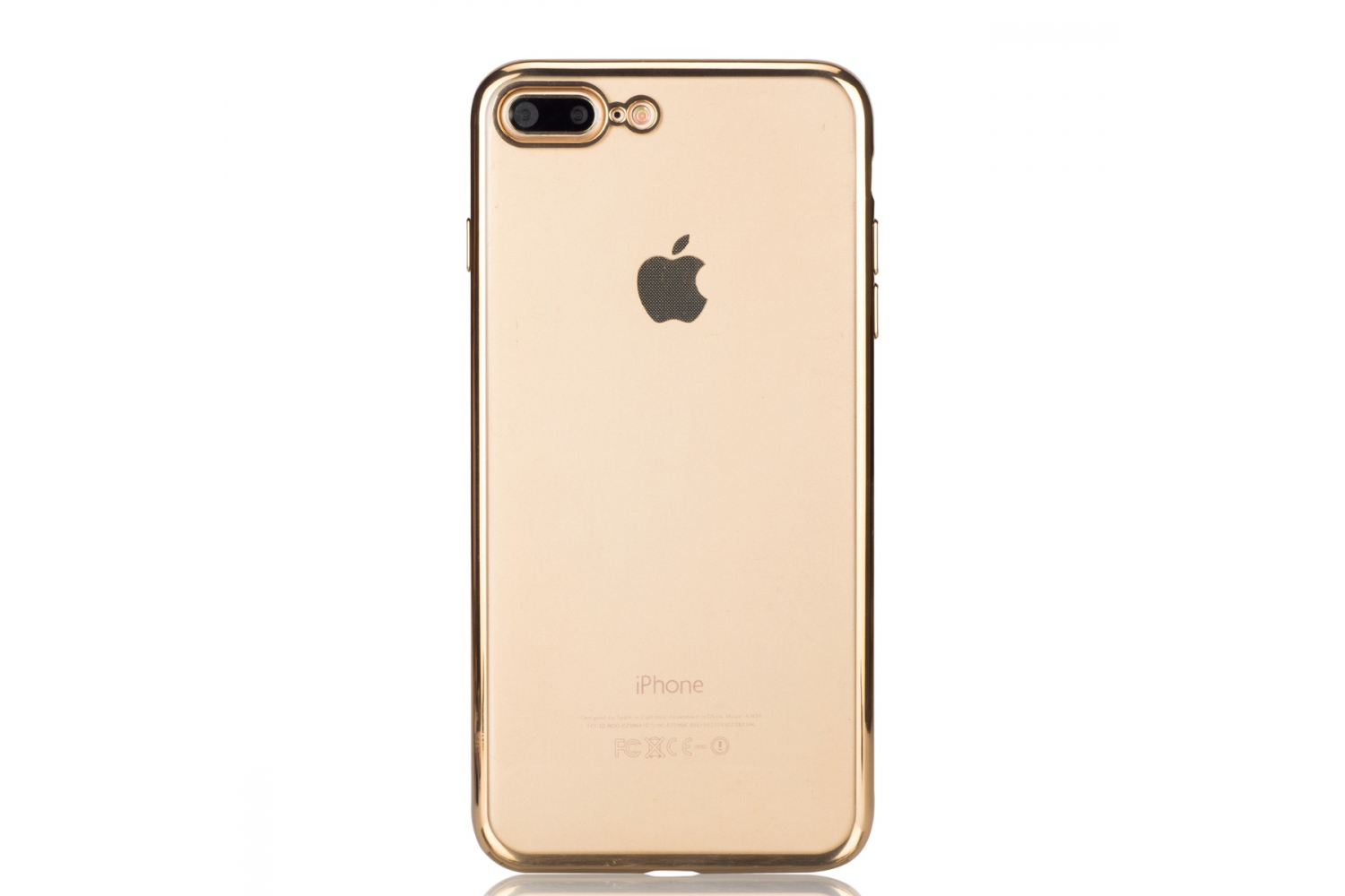 iphone 7 plus back cover tpu case transparant goud