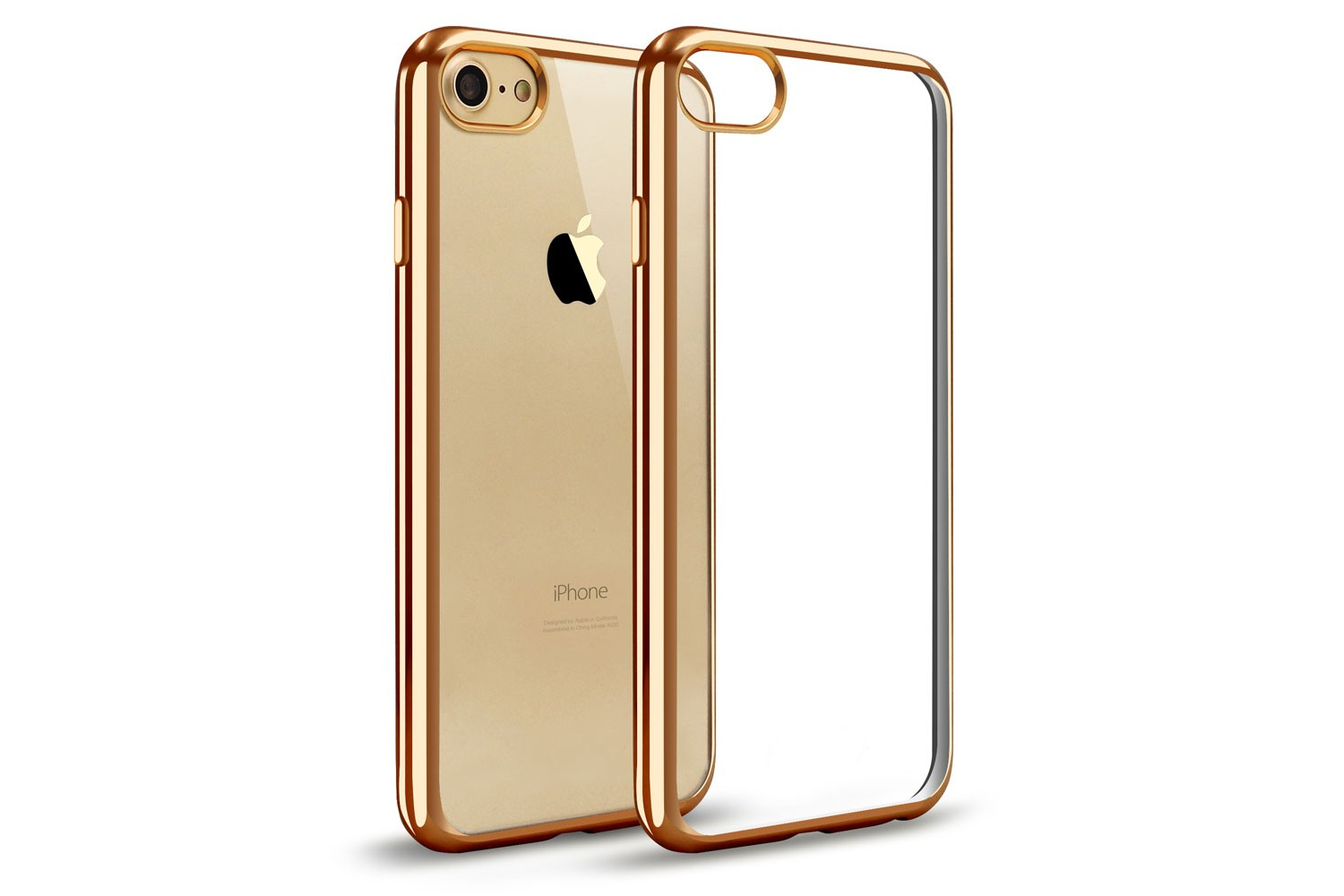 Iphone 7 Back cover TPU case Transparant Goud