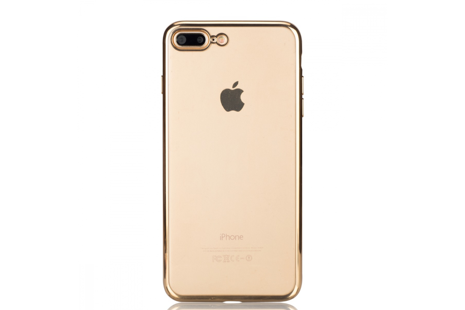 Iphone 8 Plus Back cover TPU case Transparant Goud