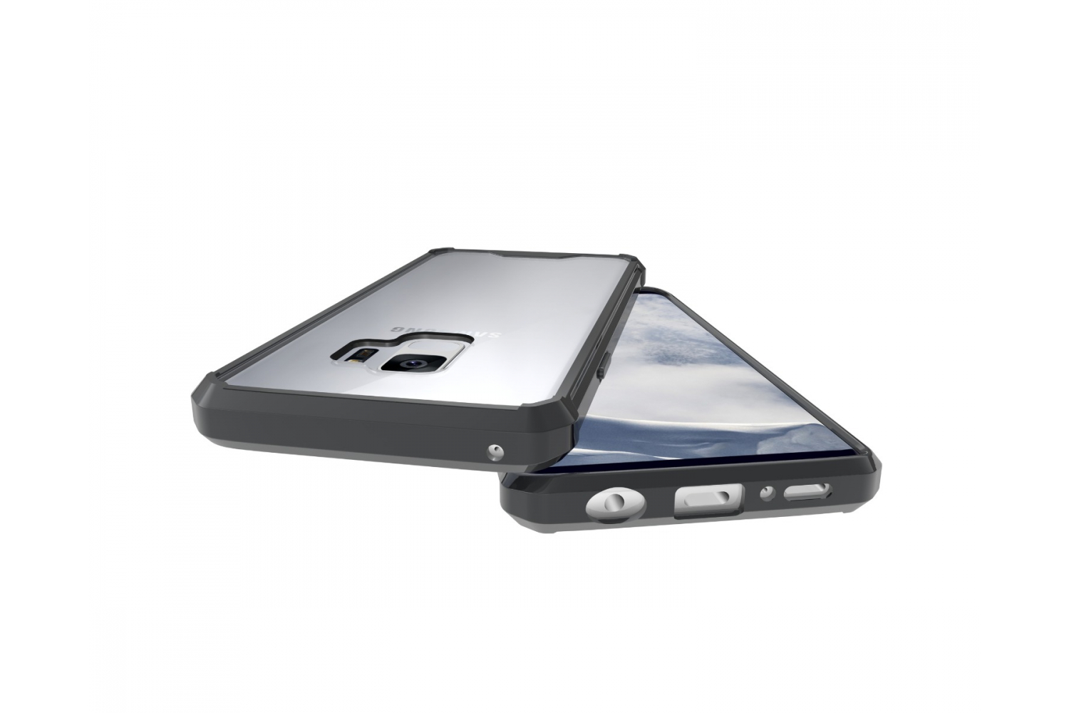 Samsung Galaxy S9 Back cover Transparant Air Hybrid Zwart