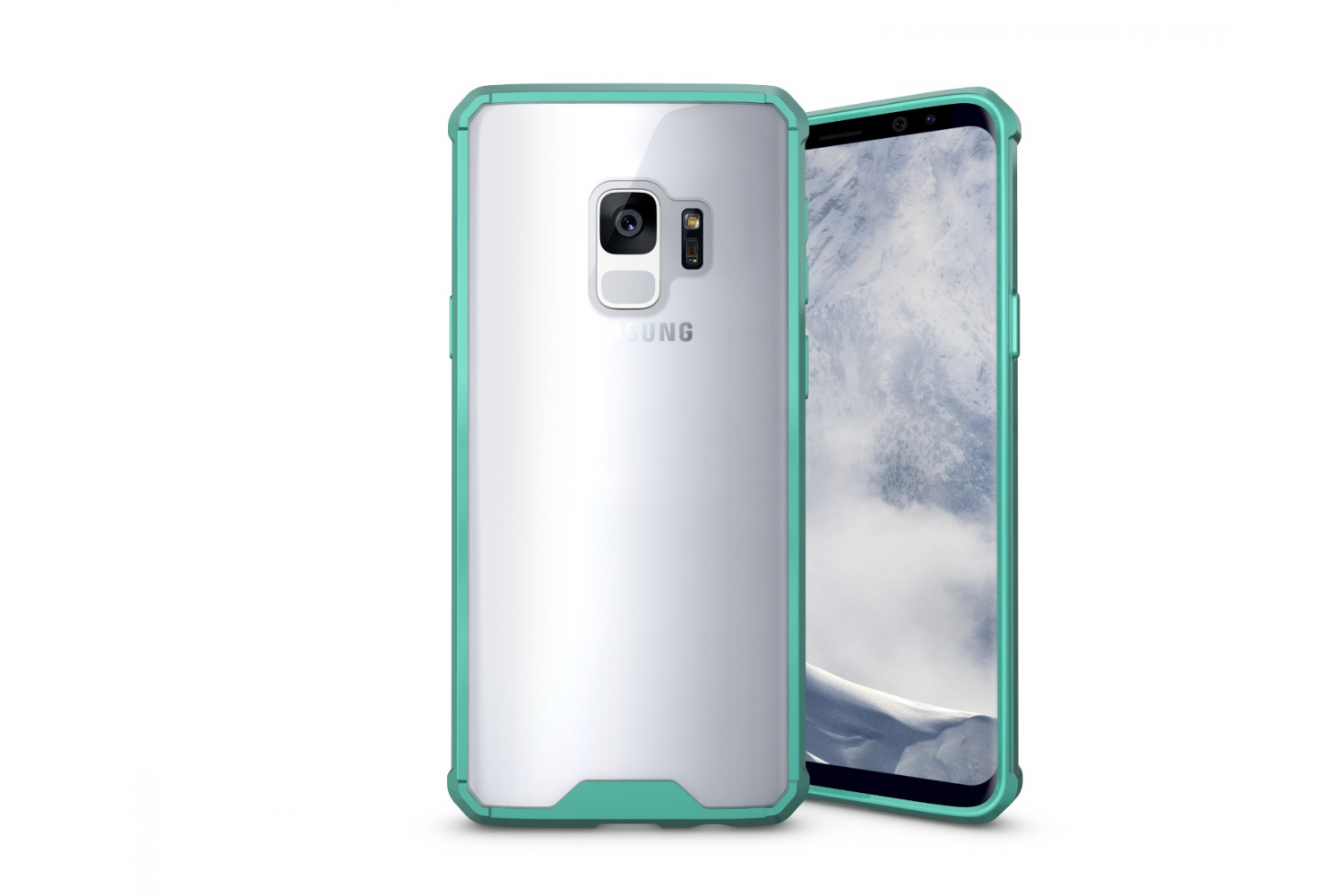 Samsung Galaxy S9 Back cover Transparant Air Hybrid Mintgroen