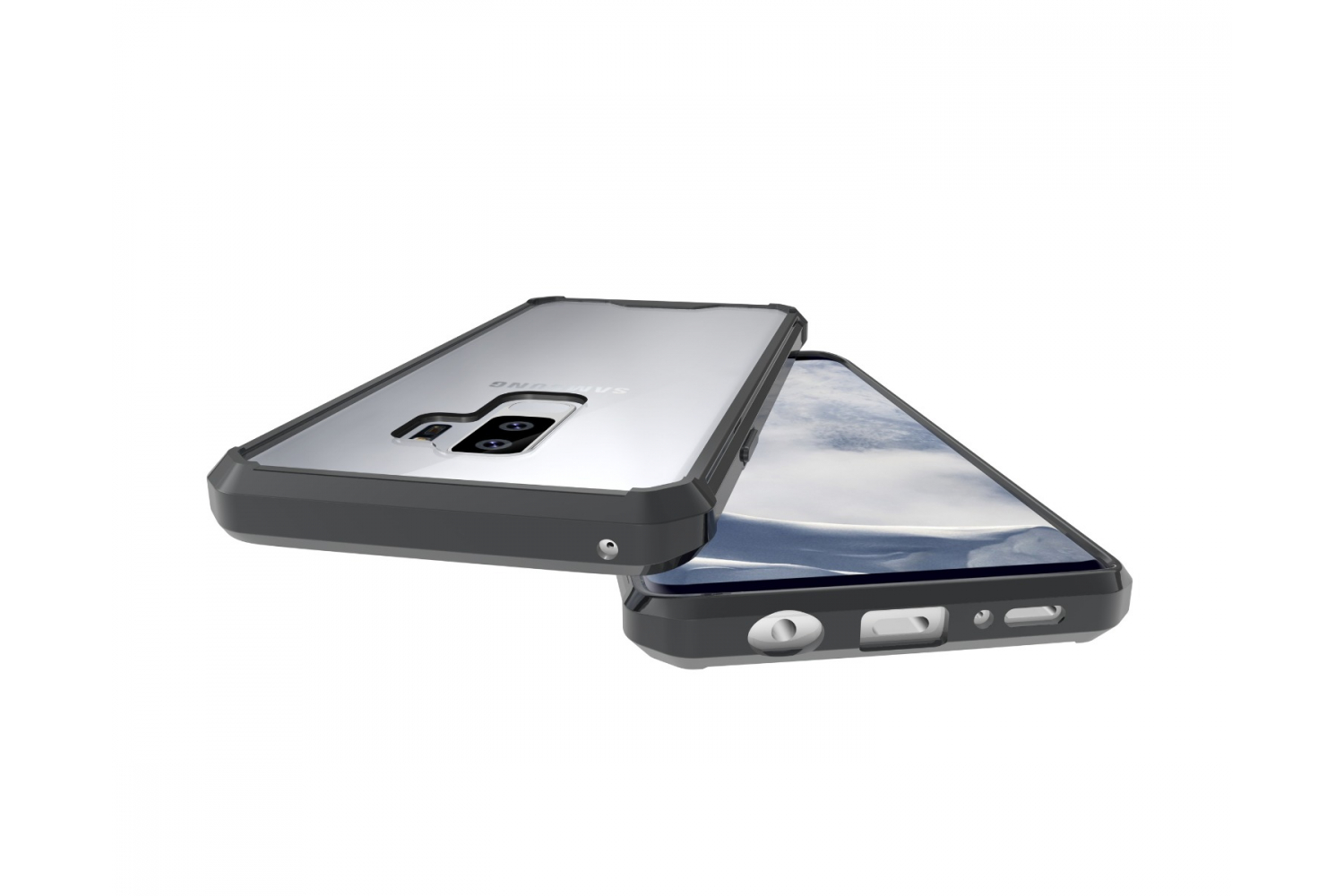 Samsung Galaxy S9 Plus Back cover Transparant Air Hybrid Zwart