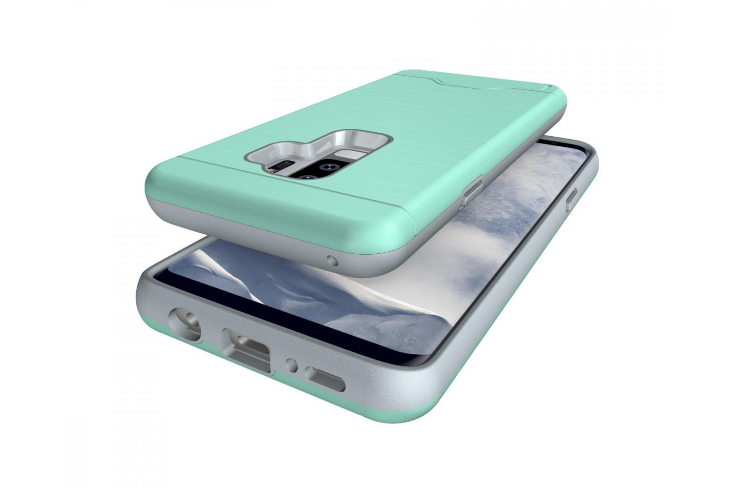 Samsung Galaxy S9 Plus Back Cover Case Mintgroen