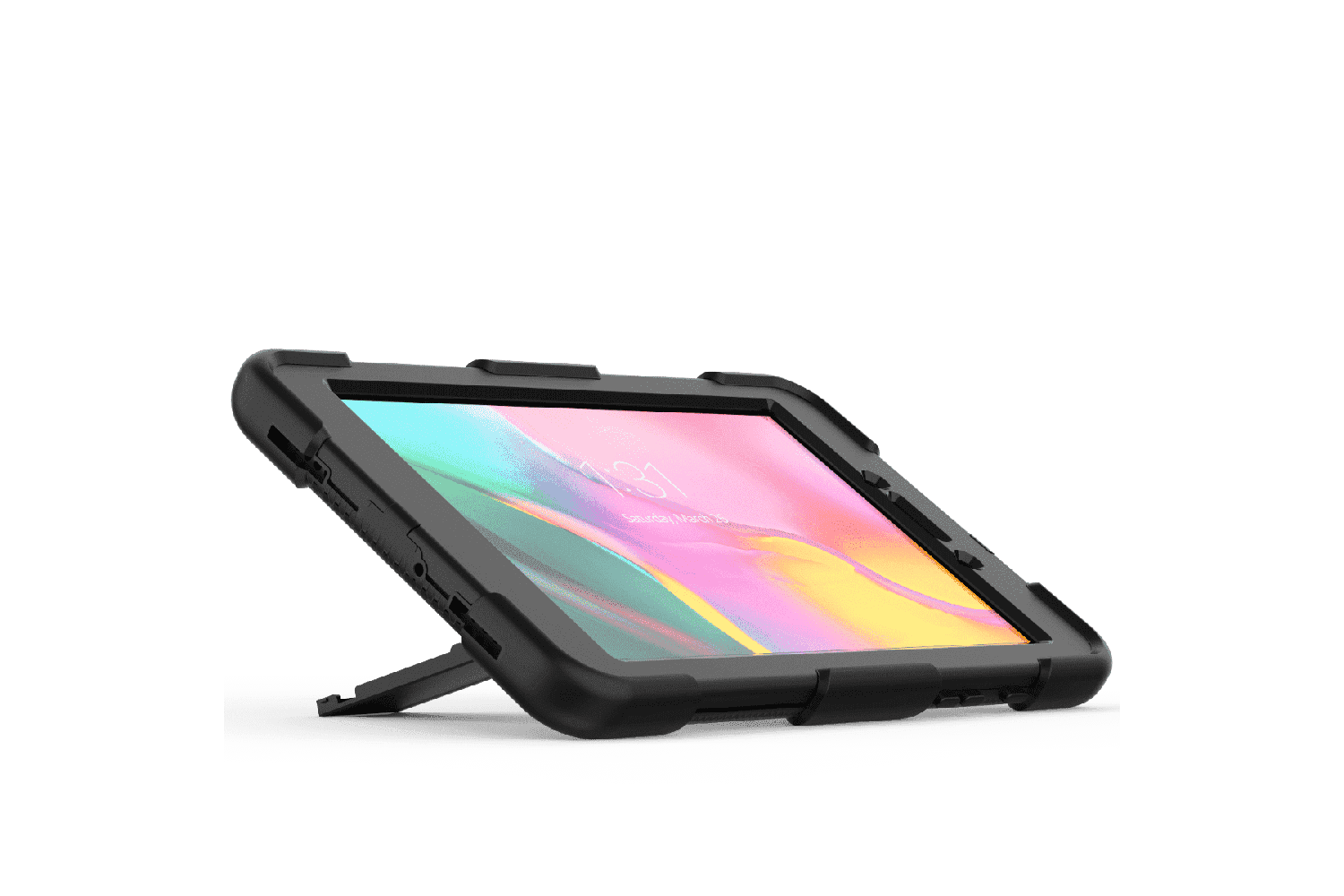 Samsung Tab A 8.0 model 2019 Bumper Case met ingebouwde kickstand zwart