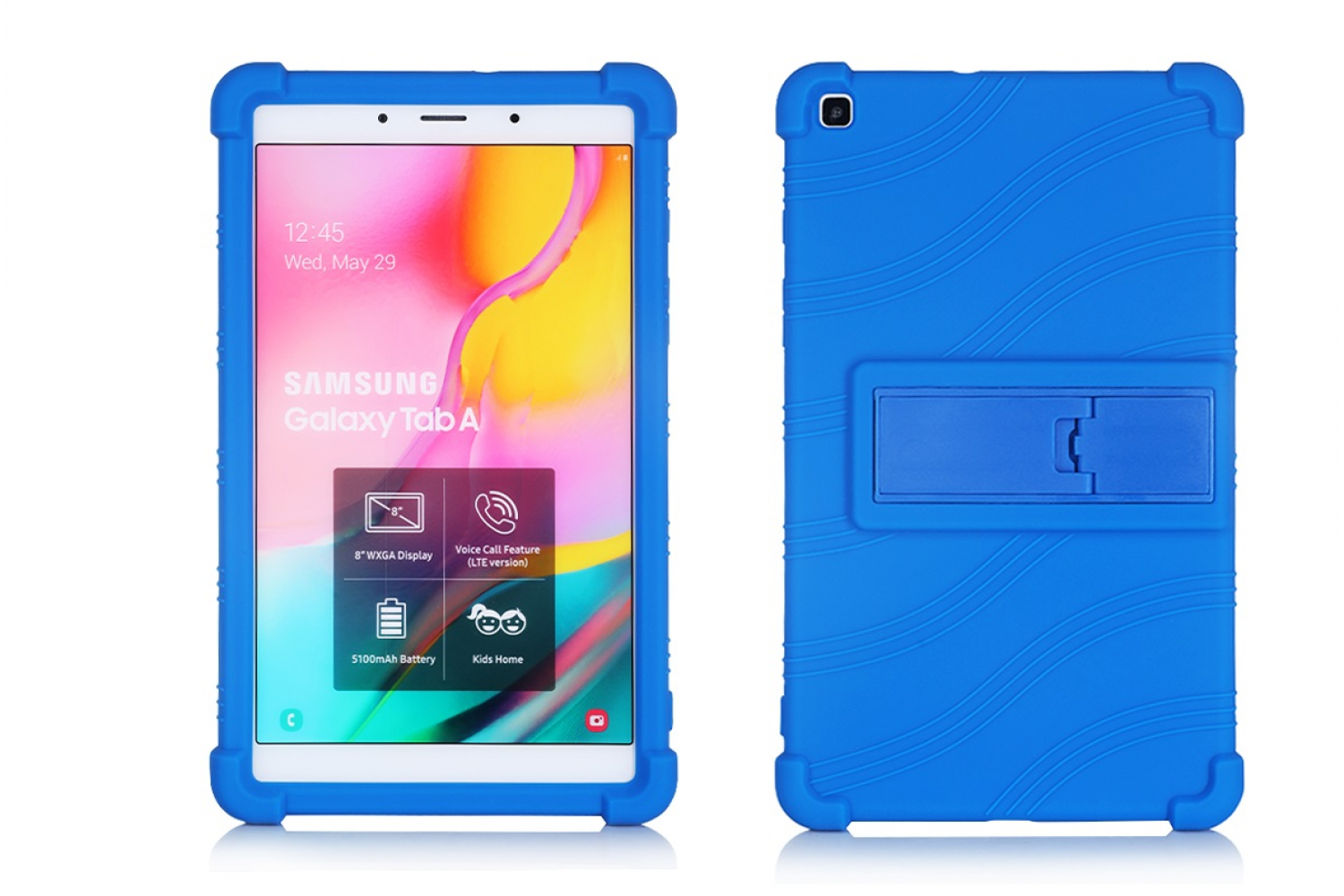 Samsung Tab A 8 inch 2019 kinderhoes back cover schokbestendig Blauw