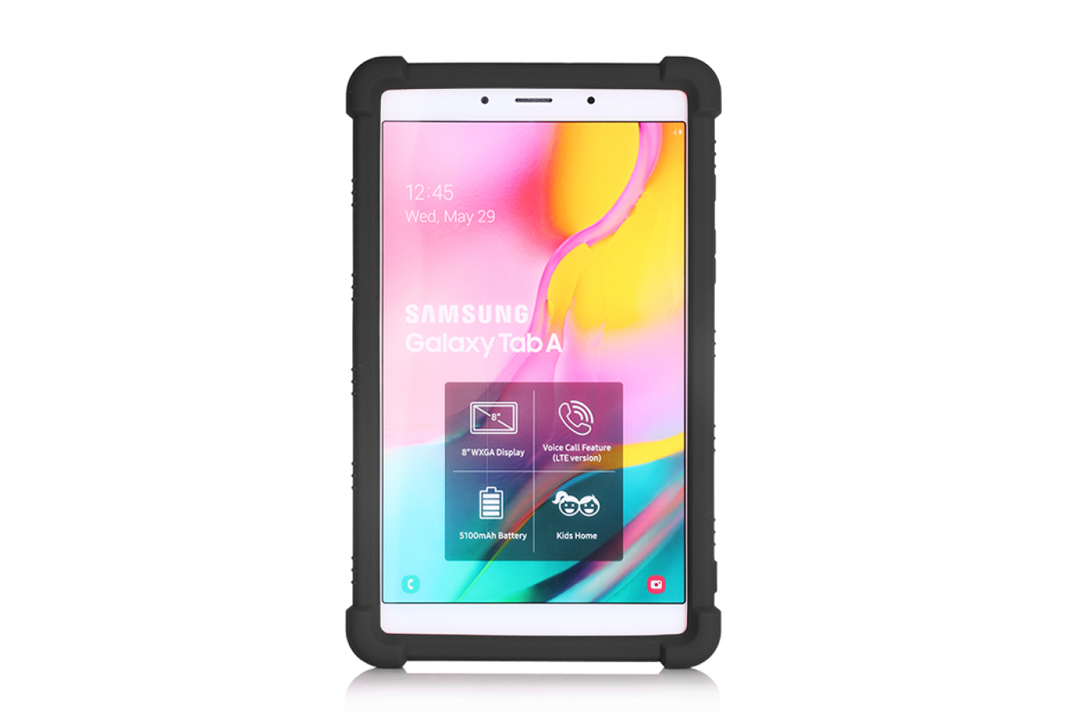 Samsung Tab A 8 inch 2019 kinderhoes back cover schokbestendig Zwart