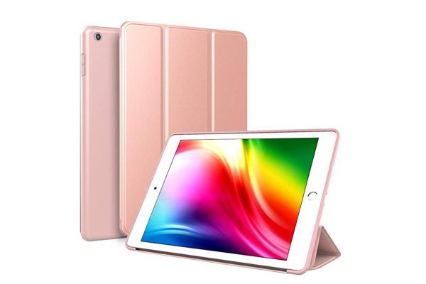 iPad 2018 9.7 inch Soft Tri-Fold Book Cover Rose Goud