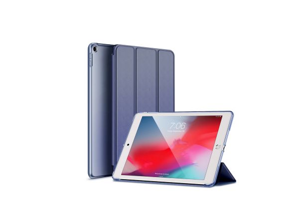 iPad 2021 10.2 inch Hard Tri-Fold Book Cover Donker Blauw