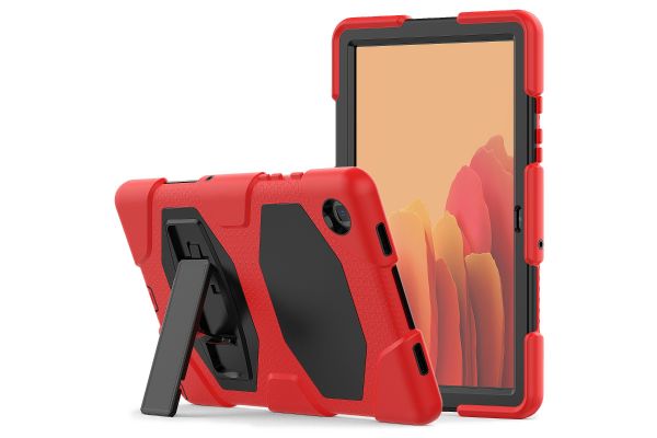 Samsung Tab A7 model 2020 10.4 inch Bumper Case met ingebouwde kickstand Rood