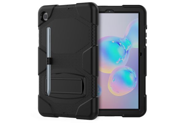 Samsung Tab S6 Lite 10.4 inch Bumper Case met ingebouwde kickstand Zwart