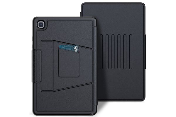 Samsung Galaxy Tab A7 10.4 inch tablethoes - bescherming met 3 lagen - Magnetisch - met kaarthouder - Zwart