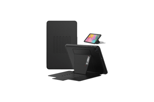 Samsung Galaxy Tab A 10.1 Inch tablethoes 2019 - bescherming met 3 lagen - Magnetisch - met kaarthouder - Zwart