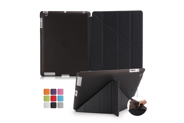Book Cover Origami iPad 2-3-4 zwart