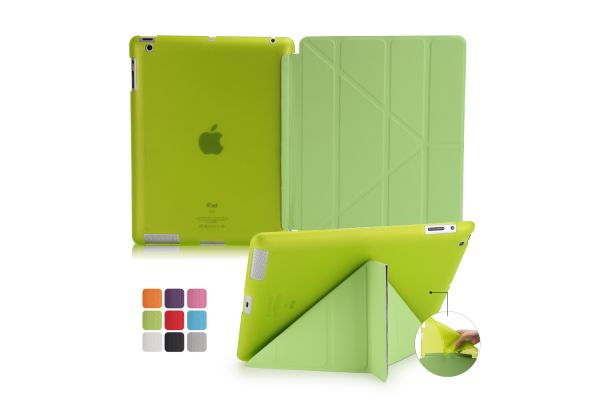 Book Cover Origami iPad 2-3-4 groen