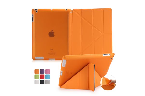 Book Cover Origami iPad 2-3-4 oranje