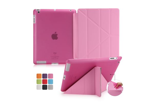 Book Cover Origami iPad 2-3-4 roze
