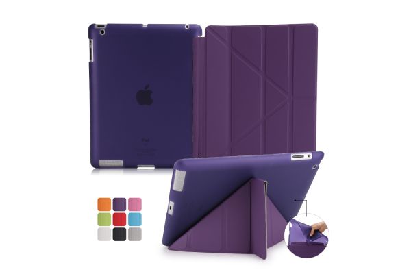Book Cover Origami iPad 2-3-4 paars