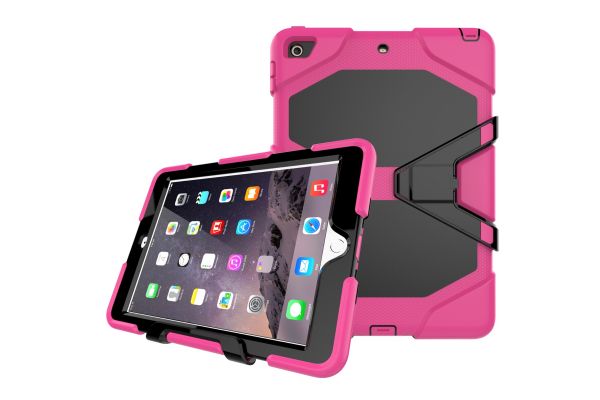 iPad 9.7 (2018) heavy duty survivor case roze
