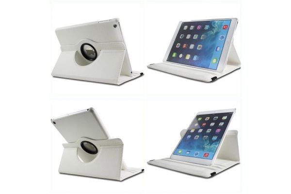 Tablet PU Leer iPad Pro 9.7 inch Draaibare Hoes wit