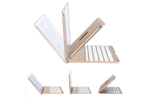 iPad Air 1 Case Bluetooth verlicht Toetsenbord goud