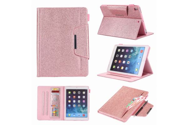 iPad Air 2 Book Cover deluxe roze glitter
