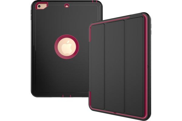 iPad 9.7 (2018) heavy duty survivor smartcase oud roze