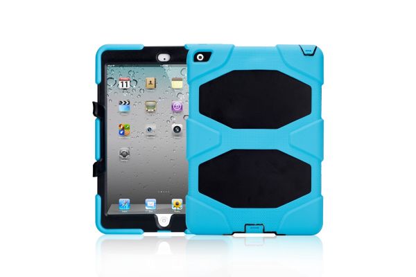 iPad Air 2 heavy duty survivor case lichtblauw