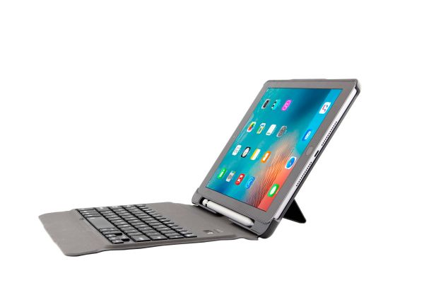 iPad 9.7 2017 hoes met toetsenbord licht gewicht en afneembaar rose goud