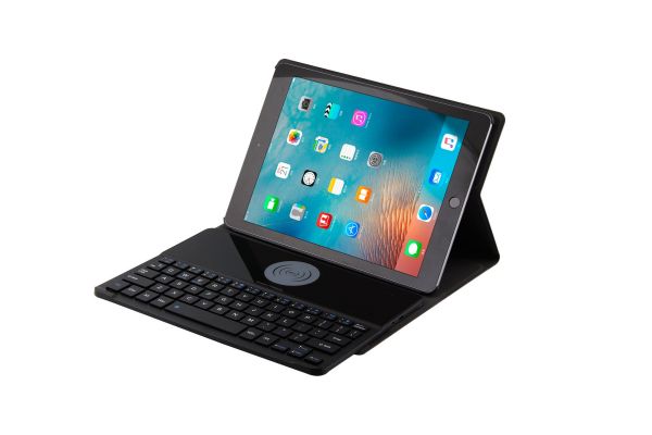 iPad Air 2 hoes met Wireless Charging toetsenbord Ultra Slim Zwart