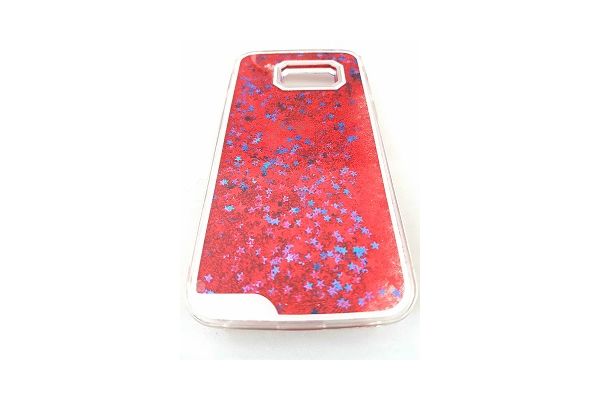 Iphone 7 bewegende glitter hoes rood