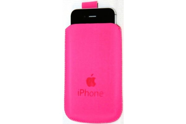 iPhone 3/4/4S Pouch van PullUp Leer-Roze