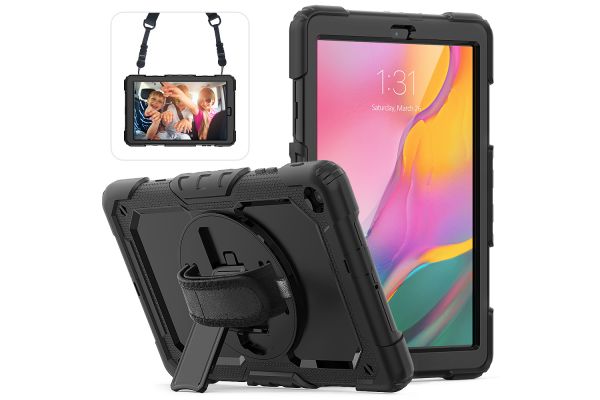 Samsung Tab A 10.1 2019 draaibare Bumper Case zwart