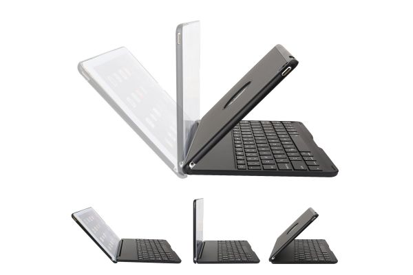 iPad Air 2 Case Bluetooth verlicht Toetsenbord Zwart