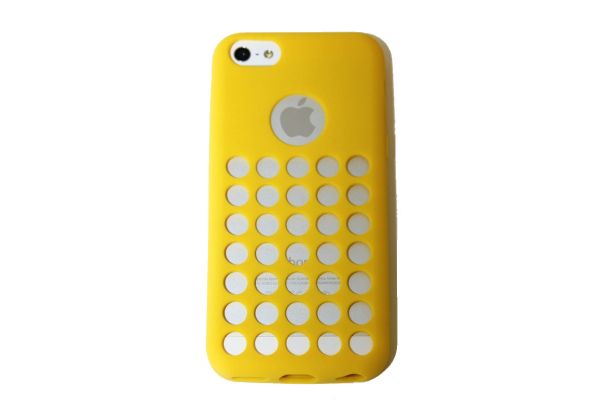 iPhone 5C Hoesje met gaatjes Geel