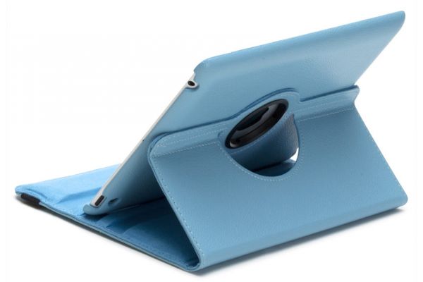 iPad Air 1 PU leren Draaibare Hoes Lichtblauw