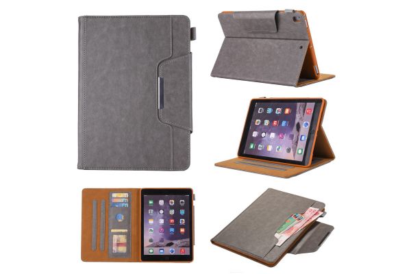 iPad 2018 9.7 INCH Book Cover deluxe grijs