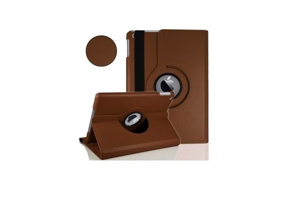 iPad 2017 9.7 PU leren draaibare hoes bruin