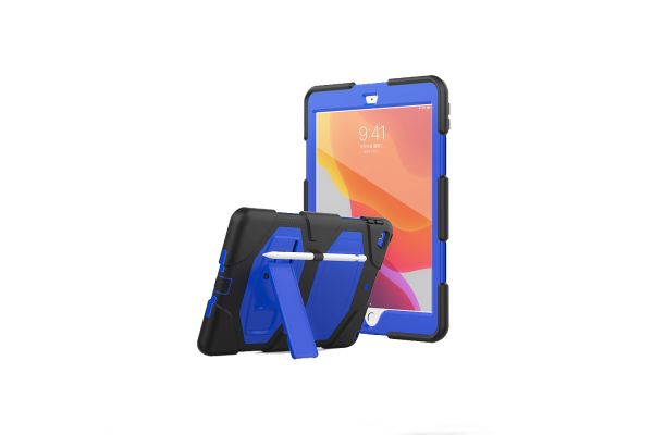 iPad 2019 10.2 inch Bumper Case met ingebouwde kickstand blauw