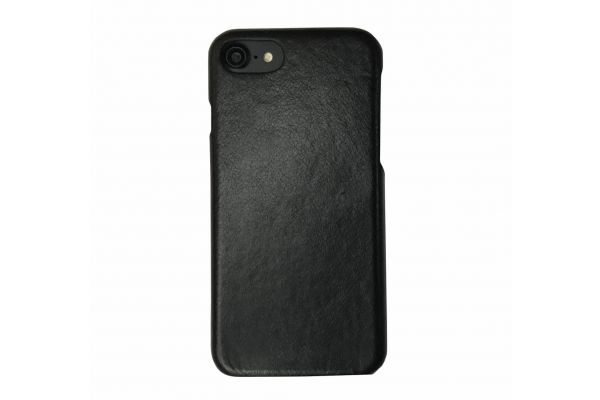 iPhone 7 echt lederen back cover zwart merk Fashion